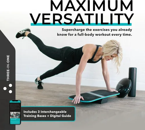 Miniatura 2 de Revbalance FIT 3 en 1 Sistema de entrenamiento de tabla de equilibrio de ejercicios Verde azulado