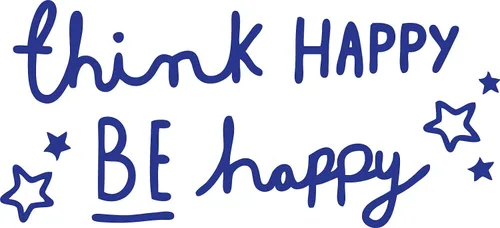 Miniatura 5 de Decaltor Think Happy Be Happy - Calcomanía para pared, con texto en inglés "Think Happy Be Happy" (texto en inglés) con texto en inglés "Think Happy