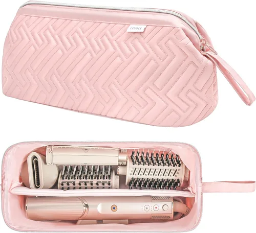 Leudes Bolsa de Viaje para Herramientas de Cabello para Shark Flexstyle Estuche de Transporte Portátil Shark Hair Air Wrap Estuche para Secadora Rosa