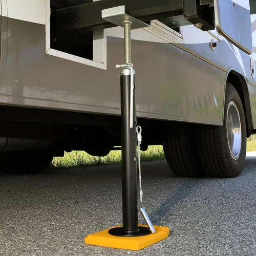 Miniatura 2 de Camco Eaz-Lift Soportes deslizantes para RV - Juntas de acero resistentes para autocaravana - Altura ajustable de 19" a 47" con posiciones
