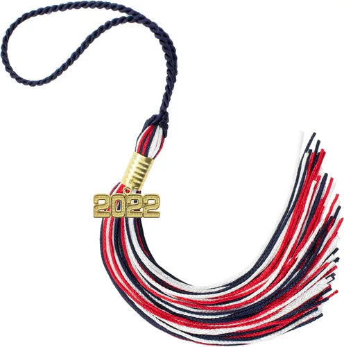 Miniatura 651 de Borla de graduación Aqua 2022, todos los colores escolares disponibles, fabricada en Estados Unidos