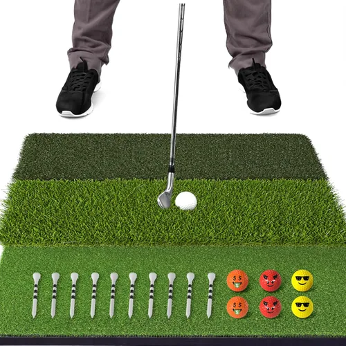 Miniatura 7 de JAYA Golf Hitting Mat with Heavy Rubber Base, Foldable Golf Practice Mat for Indoor & Outdoor Training, Dual Turf Fairway & Rough Grass Mat for