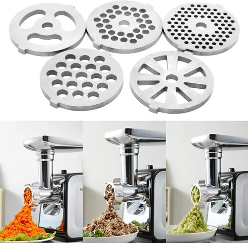 Miniatura 5 de Together-life 7 piezas de acero inoxidable picadora de carne platos y cuchillas para picadora de alimentos y picadora de carne
