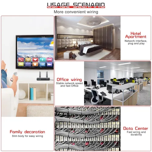 Miniatura 6 de Cable Ethernet Cat 8 65 pies, 1.5 pies, 6 pies, 10 pies, 20 pies, 25 pies, 30 pies, 75 pies, 100 pies, 150 pies, 200 pies, Cable de red de Internet
