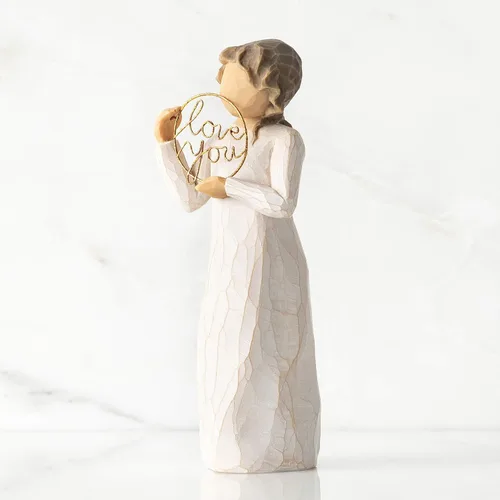 Miniatura 6 de Willow Tree Te amo, solo un pequeño recordatorio, un gesto reflexivo para cónyuges, padres, familiares y amigos, figura esculpida pintada a mano