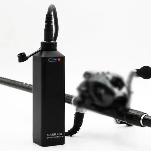 Batería de carrete eléctrico Super Mini 14.8V 10000 mAh. Funda de aleación de aluminio a prueba de óxido. Compatible con carretes de pesca eléctrica