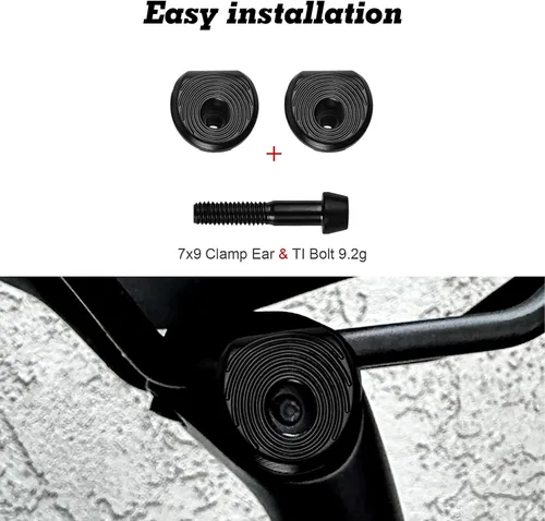 Miniatura 6 de x xotic tech Abrazadera de oreja para tija de sillín de bicicleta 7x9 Ti Bolt para carril de carbono ovalado compatible con TREK Madone Domane