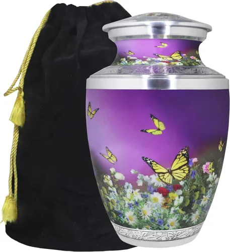 Miniatura 8 de M MEILINXU Urna para cenizas para adultos, hombre y mujer, urnas de cremación para cenizas humanas, hombre y mujer adultos, entierro, mariposas