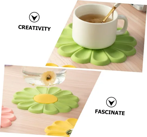 Miniatura 8 de Zerodeko Margarita en forma de silicona almohadilla caliente flor posavasos resistente al calor estera de mesa para salvamanteles de flores