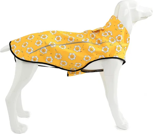 Miniatura 14 de Mile High Life Impermeable para perro, Chaqueta de lluvia reflectante impermeable ajustable para perros pequeños, medianos y grandes, abrigo
