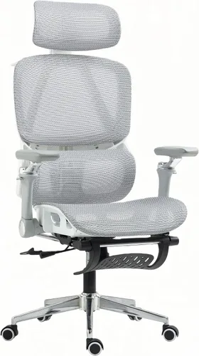 Miniatura 2 de Silla de oficina ergonómica avanzada de malla con soporte lumbar ajustable, reposacabezas y reposabrazos 3D, edición Pro (gris, pp)