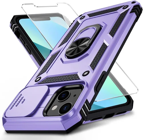 Miniatura 11 de Funda para iPhone 13 Mini con cubierta para lente de cámara, protector de pantalla HD, protección contra caídas de grado militar de 10 pies, soporte