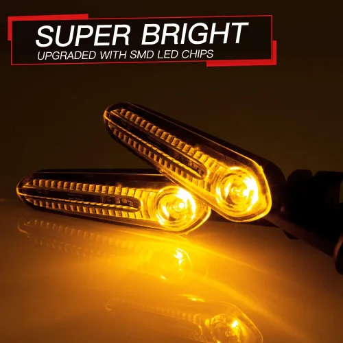 Miniatura 5 de Indicadores LED de Señal de Giro Delanteros y Traseros Compatibles con Yamaha YZF R1 R3 R6 R7 R9 R15 R25 YBR 125/250, MT-125/-07/-10, FZ-25/-010