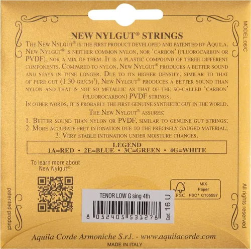 Miniatura 2 de Aquila 16U Tenor Ukelele Low G String - Individual