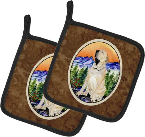 Miniatura 198 de Caroline's Treasures SS8617PTHD - Juego de soportes para ollas de cocina resistentes al calor, almohadillas calientes para horno para cocinar, Husky