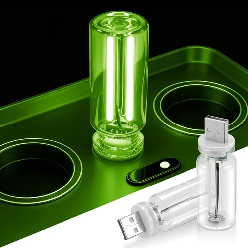 Miniatura 11 de SINGARO 2PCS Luces LED USB de noche para automóvil, lámpara retro para decoración de atmósfera automotriz, luces de ajuste táctil