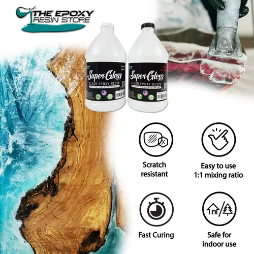 Miniatura 5 de The Epoxy Resin Store SG-1 - Vidrio superbrillante resistente a los rayos UV y a la humedad, como resina epoxi no tóxica para encimeras de bar