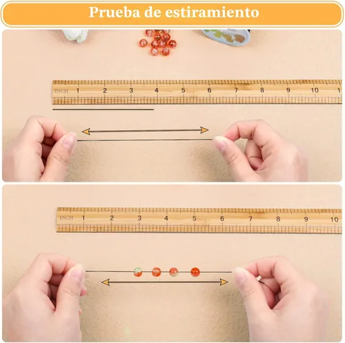 Miniatura 4 de Cuerda elástica negra Paxcoo, cordón elástico para cuentas para pulseras, collares, fabricación de joyas y suministros para enhebrado