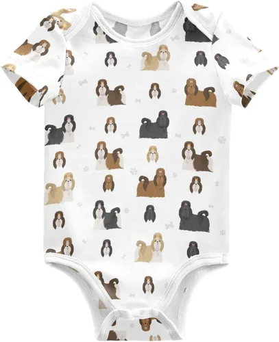 Miniatura 9 de vvfelixl Trajes de bebé lindos conjuntos de cachorros de manga corta de algodón ropa de bebé para niños niñas 0-24 meses