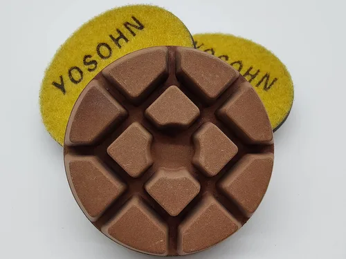 Miniatura 8 de Yosohn Almohadillas de pulido de diamante de 3 pulgadas para piso de concreto, grado profesional, alto rendimiento, juego de 3, con alfombrilla