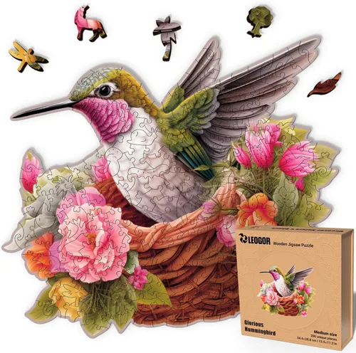 Miniatura 16 de LEOGOR Rompecabezas de madera para adultos de 200 piezas (12.2 x 11.4 pulgadas), rompecabezas de mariposa, madera extra gruesa de 0.197 in, diseño