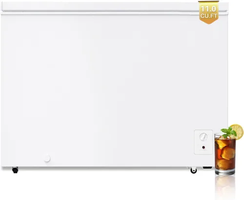 Congelador de pecho de 11 pies cúbicos, congelador grande de puerta abierta superior con 8 termostatos ajustables (-11.2°F a 10.4°F), congelador