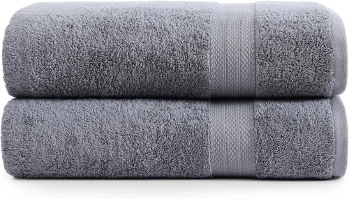 Miniatura 42 de Lane Linen Paquete de 4 toallas de baño 100 % algodón (35 x 66 pulgadas), hilado en anillo, extra grandes, secado rápido, suaves, de poca pelusa