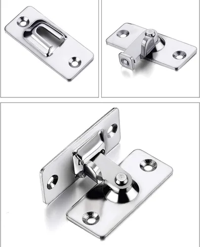 Miniatura 4 de Paquete de 2 pestillos de puerta de tamaño mini de 90 grados, cerradura de puerta pequeña de granero con perno deslizante, pestillo de bloqueo
