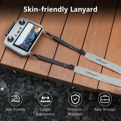 Miniatura 5 de FPVtosky Controlador RC 2 más kit de protector para DJI Lito X1/Mini 5 Pro/4 Pro/Flip/Air 3S, kit incluye cubierta de capó solar RC 2, cordón RC2