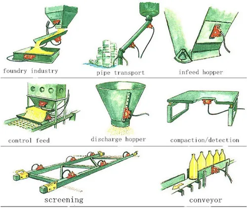 Miniatura 4 de G 1/8" vibradores industriales de la turbina, vibradores neumáticos silenciosos de la turbina para la tolva, vibrador industrial de oro GT-8
