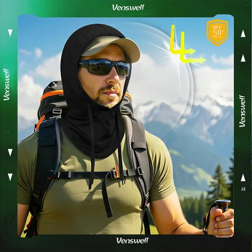 Miniatura 5 de Pasamontañas transpirable 3 en 1 con malla para la nariz, protección solar, protección UV, cubierta completa para la cabeza, hombres y mujeres