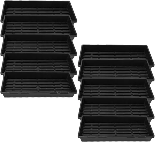 Miniatura 13 de Bootstrap Farmer 1020 Bandejas – Extra Fuerza, sin agujeros, paquete de 30, bandejas reutilizables para vivero de plantas profundas para propagación