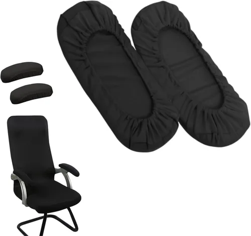 Kakalote Fundas para reposabrazos de silla de oficina, 1 par, elásticas para silla de computadora, fundas elásticas para sillas de escritorio, para