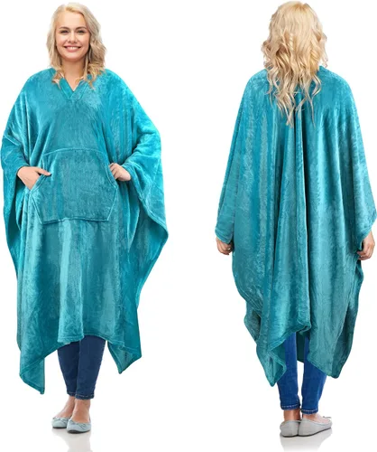 Catalonia Wearable Blanket Poncho for Adult, Super Soft Comfort TV Throw Blanket Cape for Women and Men