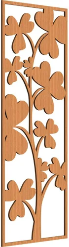 Miniatura 169 de 9 3/8 pulgadas de ancho x 24 3/8 pulgadas de alto x 1/4 pulgadas de alto, Bradford Paneles de pared decorativos de madera de calado, roble rojo rojo