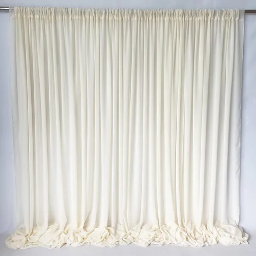 Miniatura 5 de Cortinas de fondo de gasa transparente de 10 x 10 pies (5 x 2 paneles), cortinas de tela de gasa para bodas, cortina larga transparente para sala