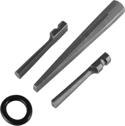 Miniatura 4 de MUKCHAP 12 cuñas de cuña y plumas de 5/8 pulgadas, cuñas para dividir piedra, hoja de acero, borde puntiagudo, pequeño, divisor de piedra