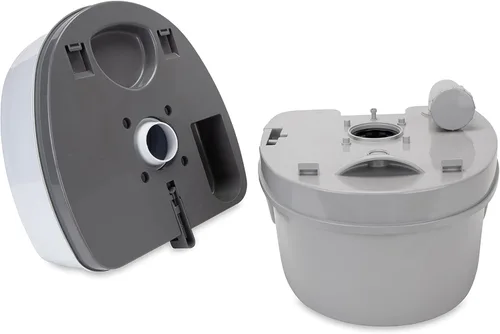 Miniatura 9 de Camco Inodoro de Viaje Premium para RV - Cuenta con un tanque de retención desmontable de 5.3 galones, diseño de descarga por bomba y cierre