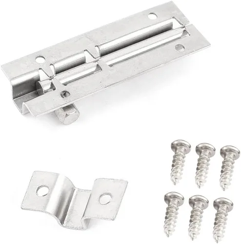 Miniatura 2 de 10 unids 1.969 in/2 "acero inoxidable seguridad interior exterior puerta ventana pestillo de bloqueo deslizante barril perno deslizante cerradura