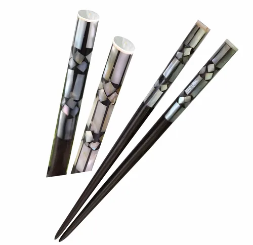 Miniatura 8 de Palillos de madera para el cabello, cabeza de incrustación superior con nácar a mano, palillos decorativos únicos de madera, palillos de pelo