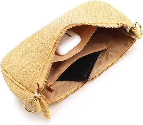 Miniatura 35 de VODIU Bolsos de mano con 2 correas extraíbles y cierre de cremallera, bolsos cruzados, bolso de hombro para mujer