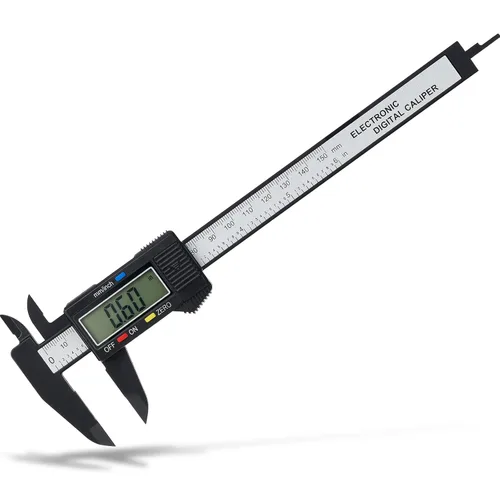 Miniatura 9 de Adoric - Calibrador digital electrónico, calibre digital electrónico con cuerpo de acero inoxidable y pantalla LCD grande 0-6 pulgadas Plateado