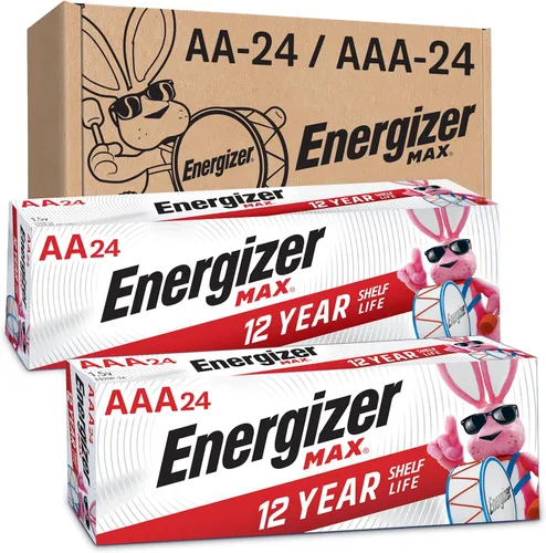 Energizer - Pilas AA y AAA, paquete combo de 48 unidades, contiene 24 pilas Max doble A y 24 pilas Max triple A