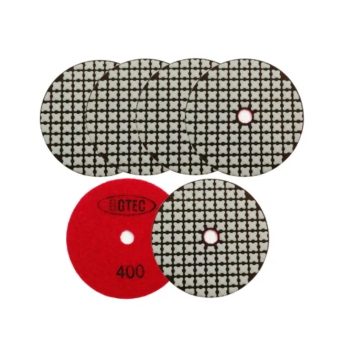 Miniatura 13 de BGTEC Juego de almohadillas de pulido de diamante seco de 4 pulgadas, kit de 8 almohadillas de grano 400 para granito, mármol, piedra de cuarzo