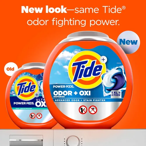 Miniatura 2 de Tide, cápsulas de detergente para lavandería Odor Defense + Oxi, aroma original, 18 unidades, luchador avanzado de olores + manchas, cápsulas