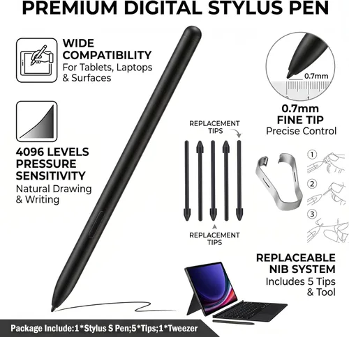 Miniatura 4 de S Pen de repuesto compatible con Samsung Galaxy Tab S10+Galaxy Tab S10 Ultra S Pen Galaxy Tab S 10+ s Pen Stylus con punta gratuita (azul)