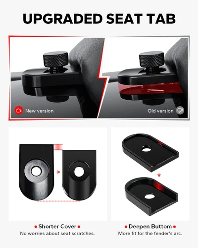 Miniatura 3 de Amazicha Cubierta de perilla de montaje de tornillo de aluminio negro compatible con Harley Davidson 1996-2024