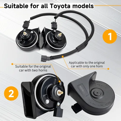 Miniatura 5 de FARBIN Bocina de coche compatible con Toyota/Lexus/Subaru 12V impermeable bocinas automáticas fuertes con enchufe de bocina de 1 a 2