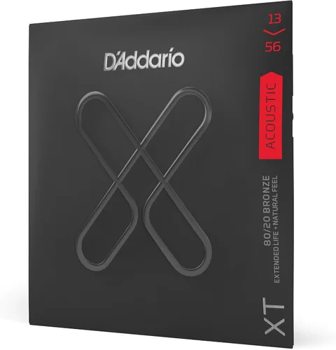Miniatura 8 de D'Addario Cuerdas para guitarra acústica, XT 80/20 bronce recubierto, XTABR1047, calibre extra ligero 10-47, juego de 6 cuerdas, paquete de 1