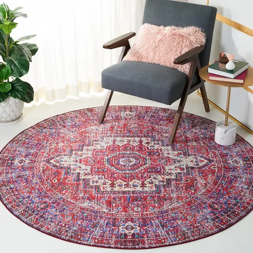 Miniatura 21 de SAFAVIEH Tucson Collection - Alfombra lavable de 2 pies 6 pulgadas x 8 pies, beige y verde, antideslizante y fácil de limpiar, ideal para pasillo